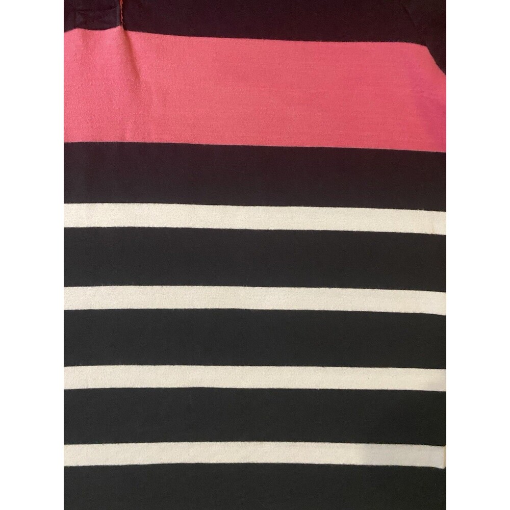 Lauren Ralph Lauren Active Striped Polo Shirt Y2k Era Black White Pink Women 1X - Picture 9 of 14